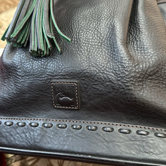 Authentic Dooney & Bourke Leather Drawstring Bag - Picture 11 of 15